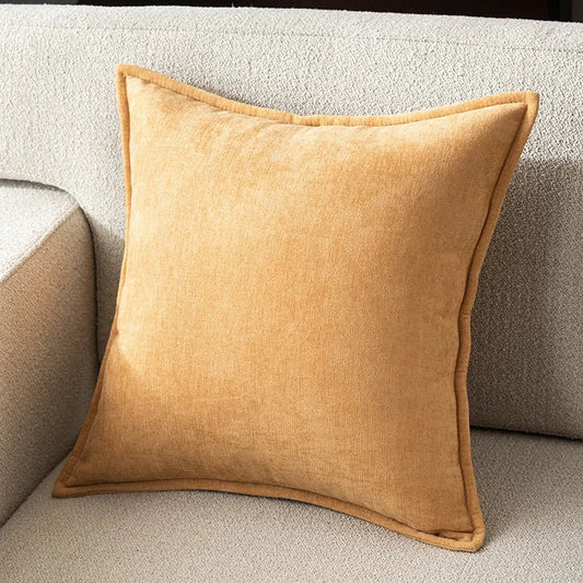 Housse De Coussin Rétro Jaune - Maison Coussin