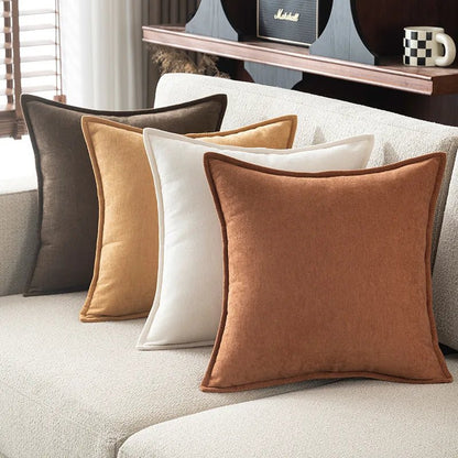 Housse De Coussin Rétro Marron - Maison Coussin