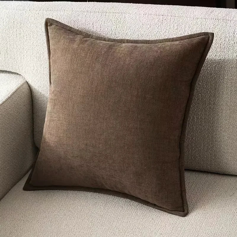 Housse De Coussin Rétro Marron - Maison Coussin
