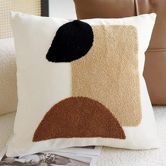 Housse De Coussin Scandinave Abstrait - Maison Coussin