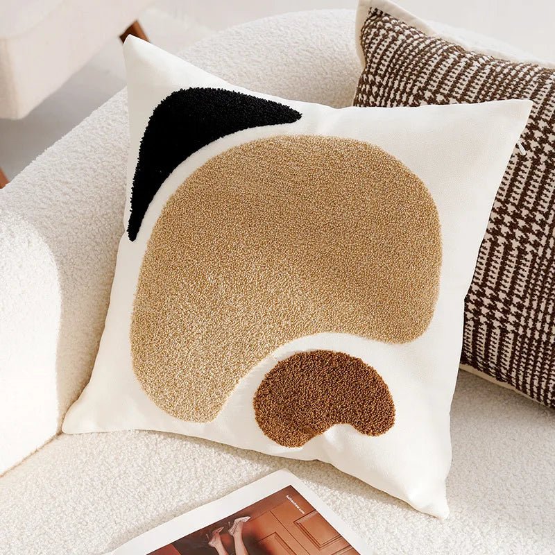 Housse De Coussin Scandinave Formes Abstraites - Maison Coussin