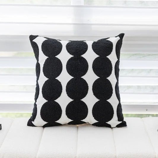 Housse De Coussin Scandinave Noir et Blanc - Maison Coussin