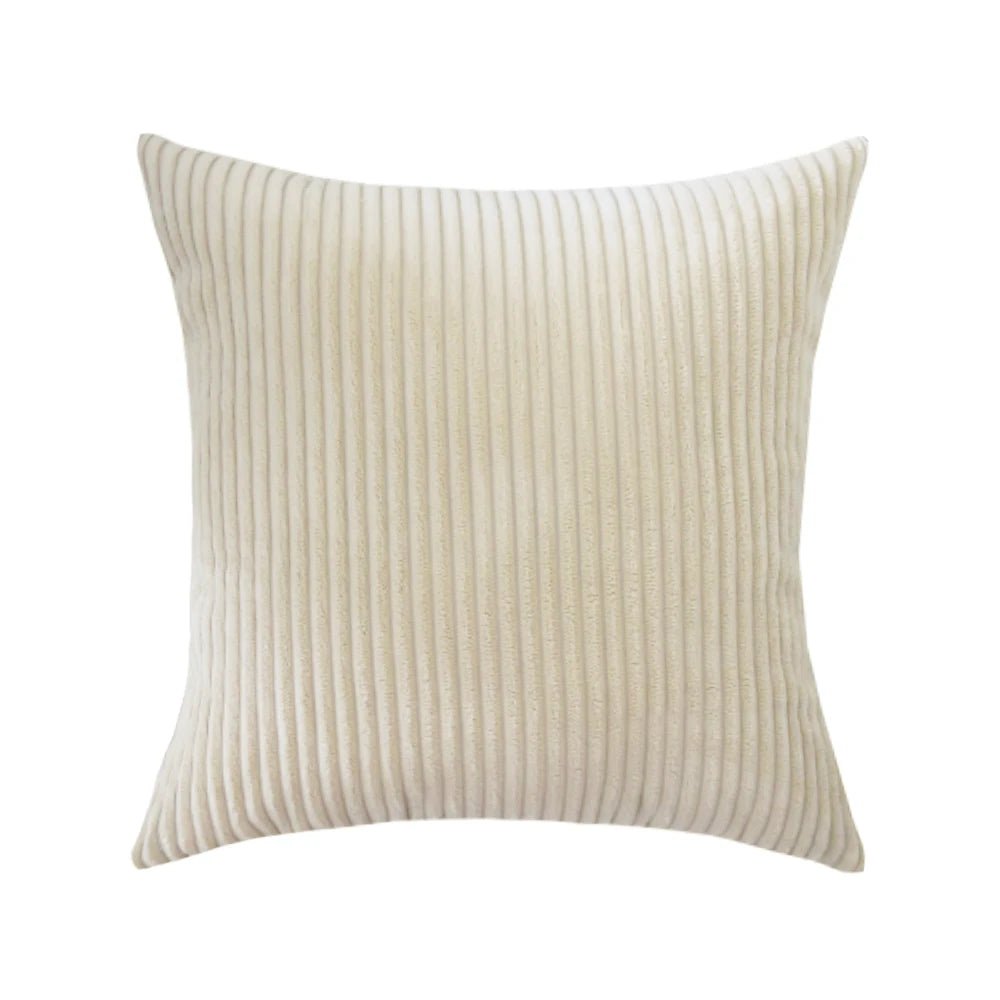 Housse De Coussin Velours Beige - Maison Coussin