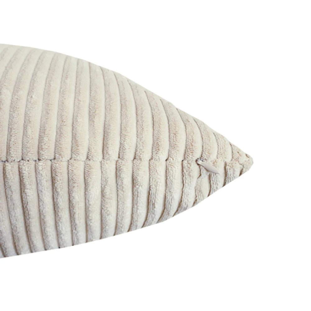 Housse De Coussin Velours Beige - Maison Coussin