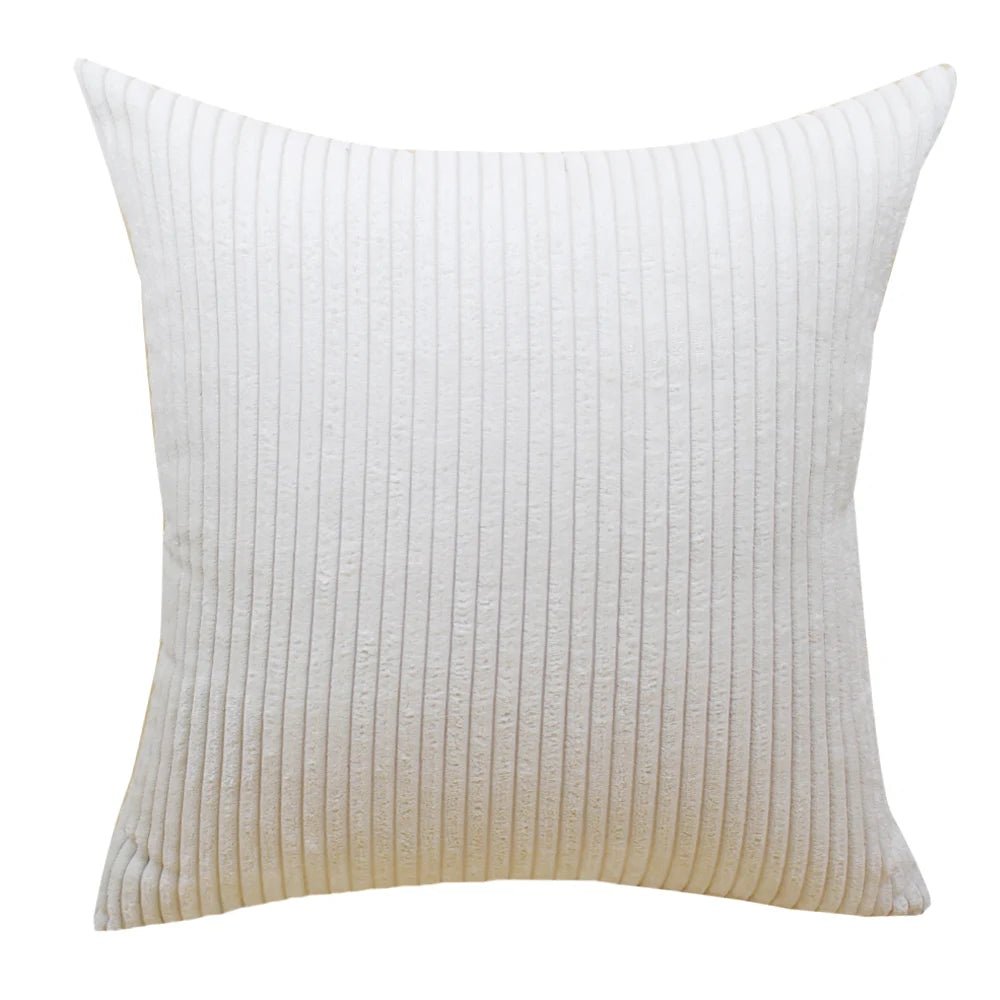 Housse De Coussin Velours Blanc Crème - Maison Coussin