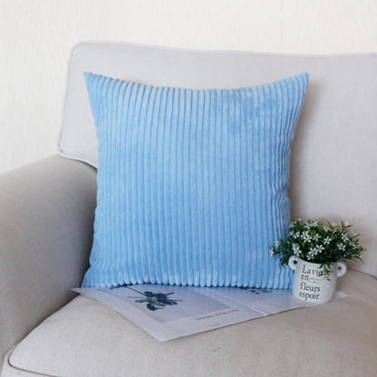 Housse De Coussin Velours Bleu Ciel - Maison Coussin