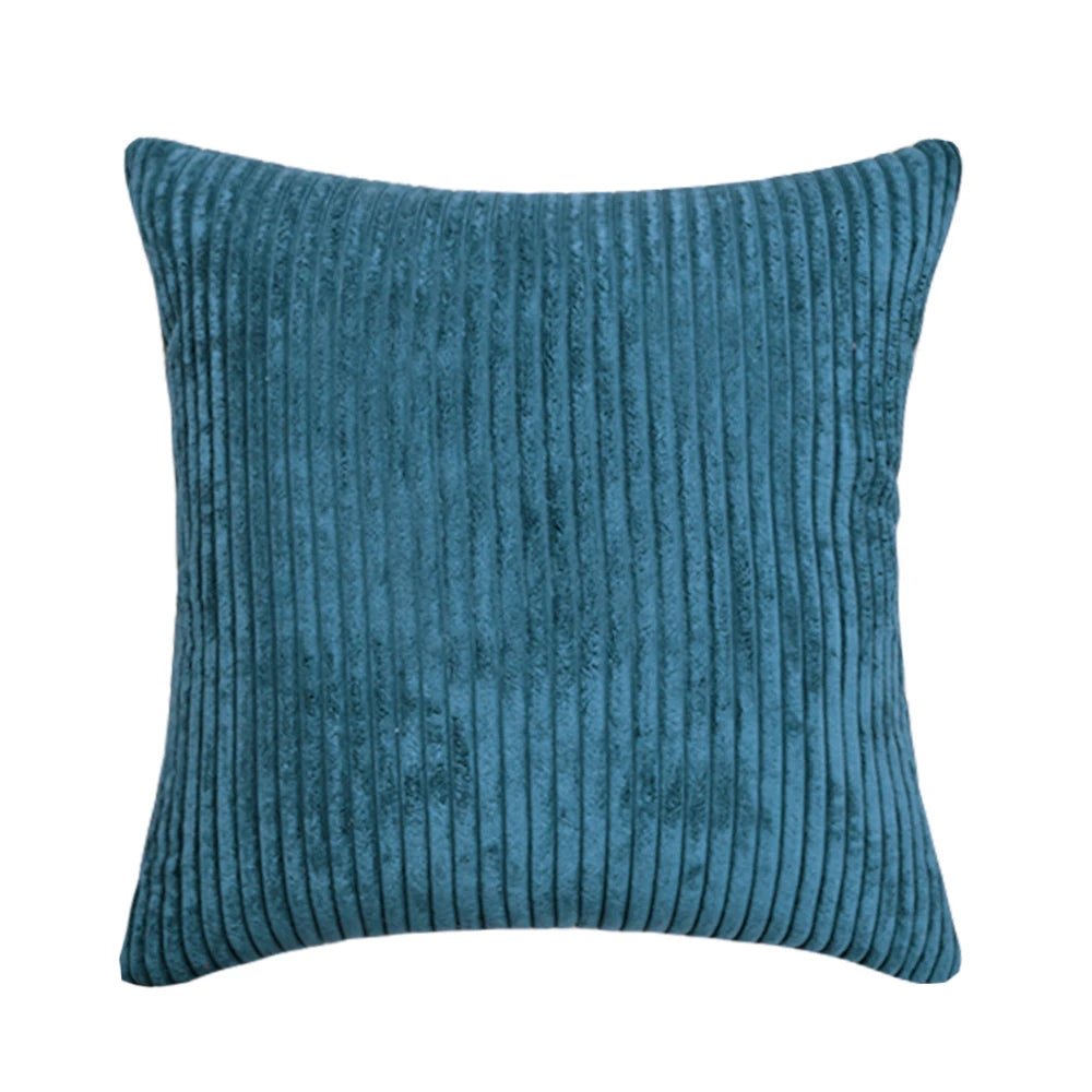 Housse De Coussin Velours Bleu Jean - Maison Coussin