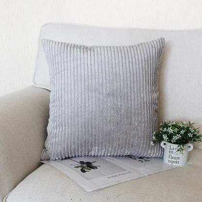 Housse De Coussin Velours Gris - Maison Coussin