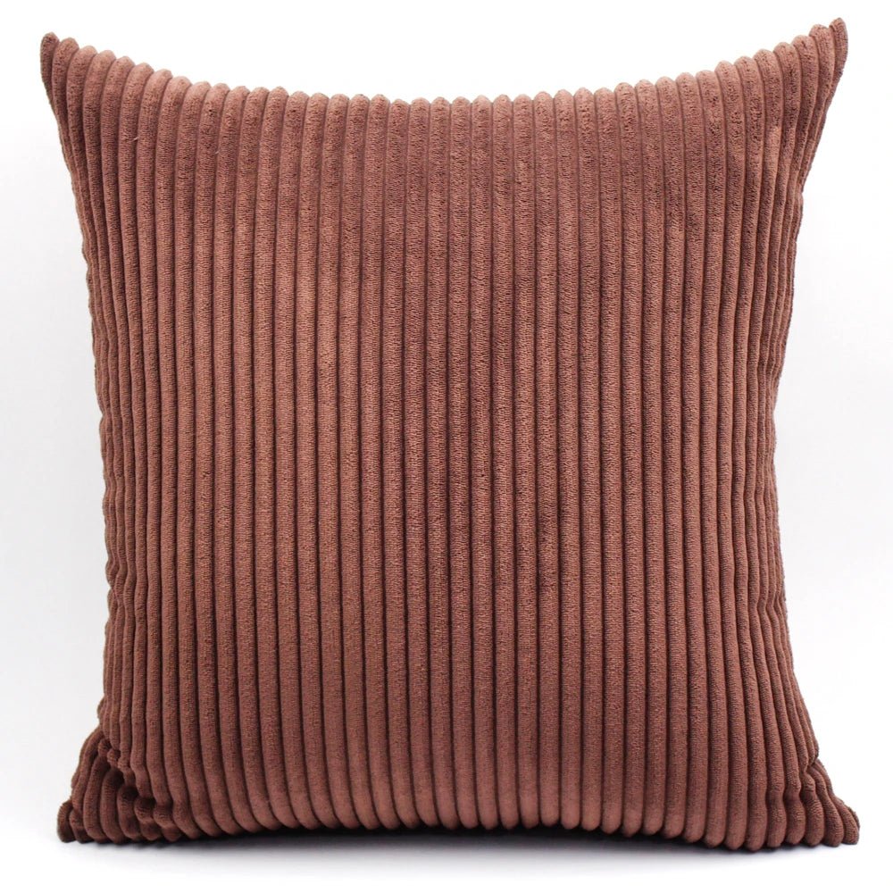 Housse De Coussin Velours Marron - Maison Coussin