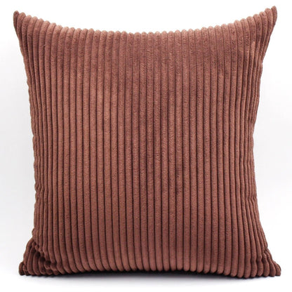 Housse De Coussin Velours Marron - Maison Coussin