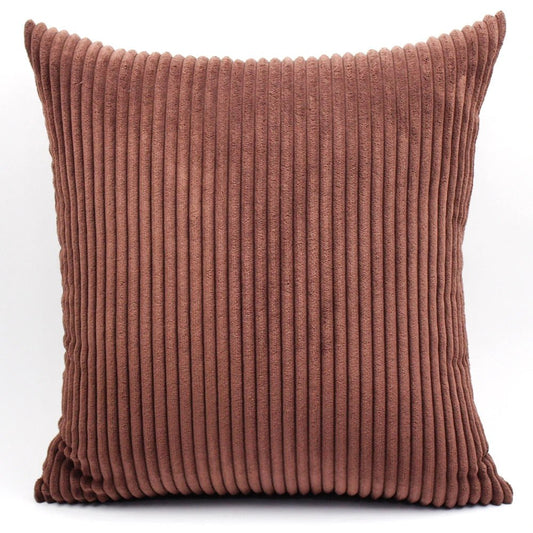 Housse De Coussin Velours Marron - Maison Coussin