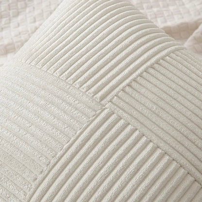Housse De Coussin Velours Minimaliste Beige - Maison Coussin