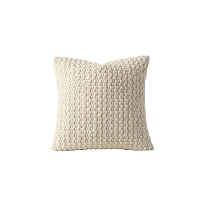 Housse De Coussin Velours Moderne Beige - Maison Coussin