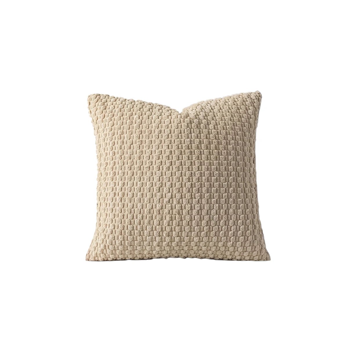 Housse De Coussin Velours Moderne Beige Foncé - Maison Coussin