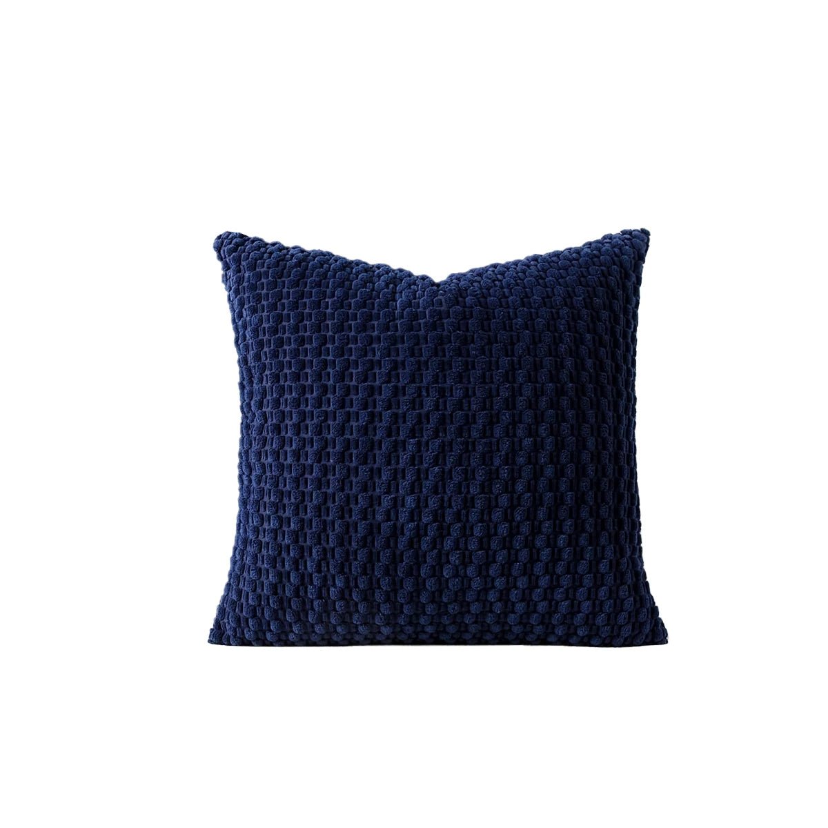 Housse De Coussin Velours Moderne Bleu Foncé - Maison Coussin