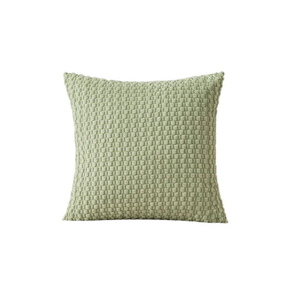 Housse De Coussin Velours Moderne Vert - Maison Coussin