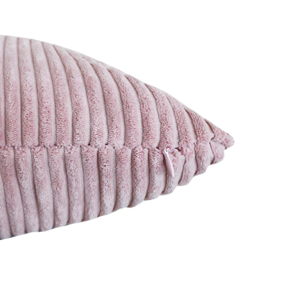 Housse De Coussin Velours Rose - Maison Coussin