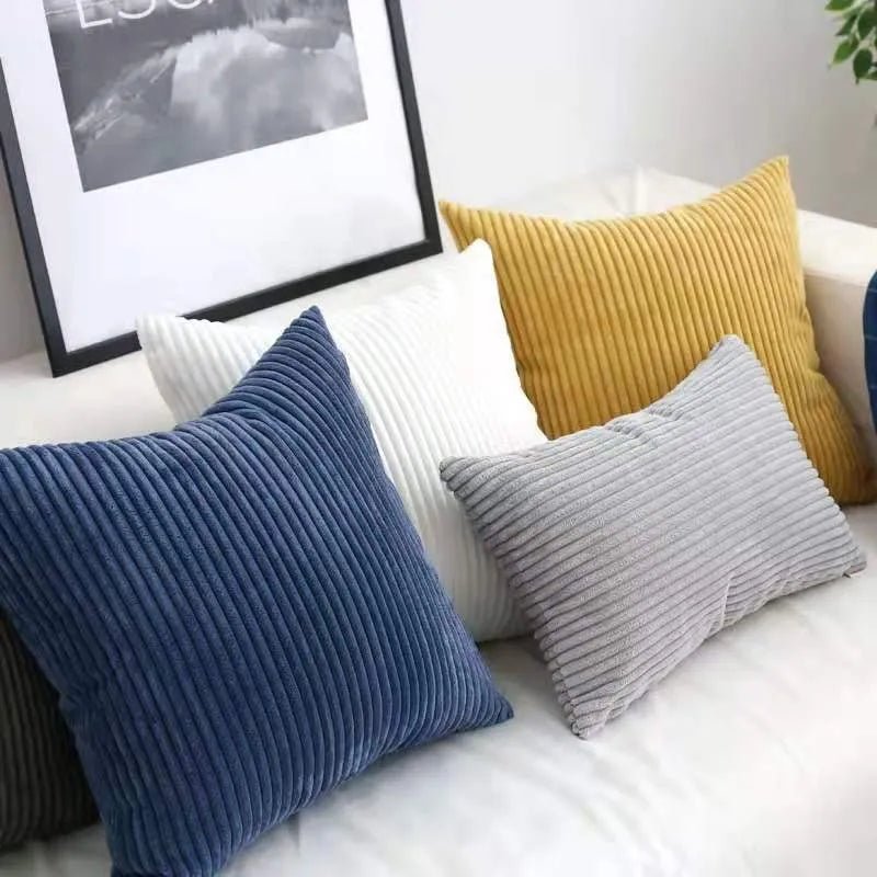 Housse De Coussin Velours Rose Clair - Maison Coussin