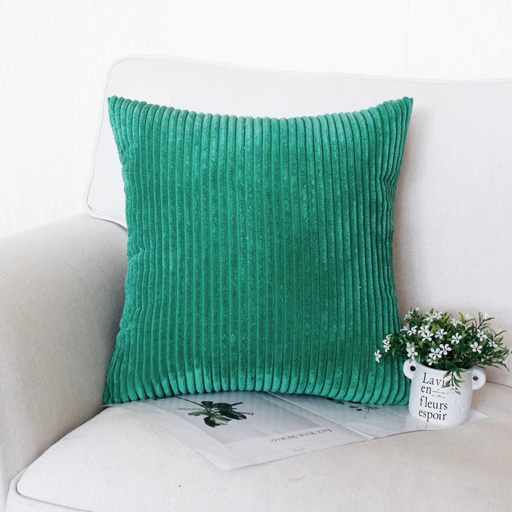Housse De Coussin Velours Vert Emeraude - Maison Coussin