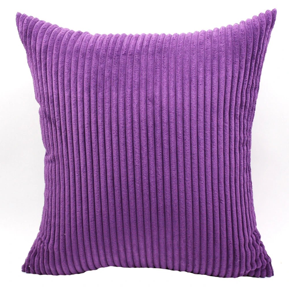 Housse De Coussin Velours Violet - Maison Coussin
